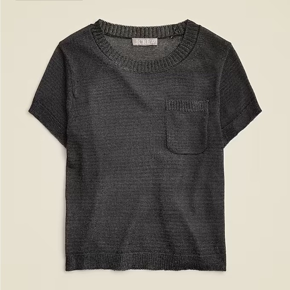 J. Crew Sweaters - J crew Sheer metallic sweater-tee